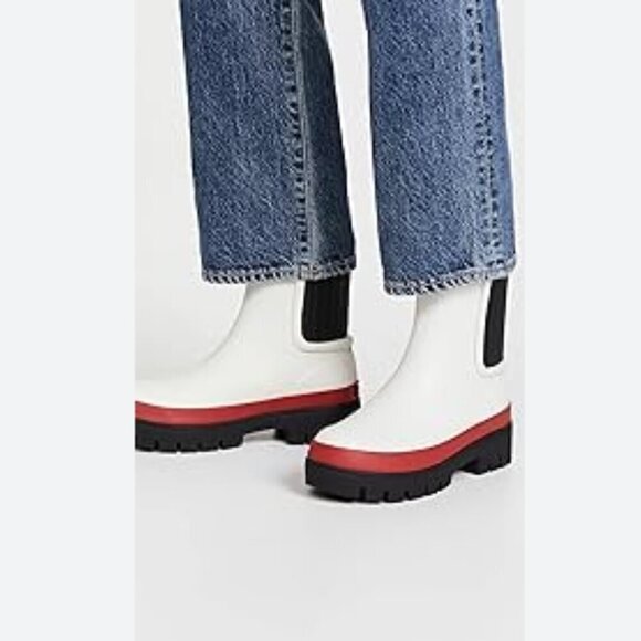 NWT！NEW! Tory Burch Women Hurricane Boots - Ivory**ONLY US 7** Waterproof Rain - Picture 6 of 6